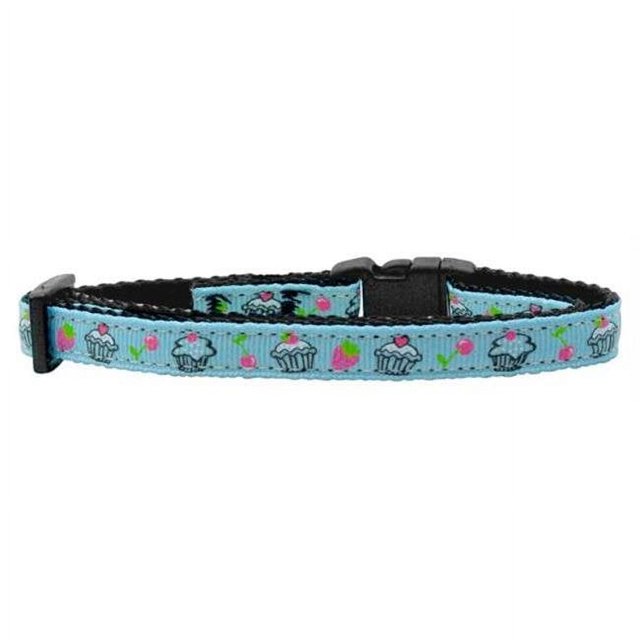 Cupcakes Collier Ruban en Nylon Sécurité Chat Bleu Bébé