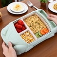 thumbnail image 3 of Come With Cutlery And Cup， Car Shaped Tableware Set For Kitchen And Dining Table Car Dinner Tray Fiber For Boys And Girls With Separate Plates Cutlery And Water Cup Light Table Runner Set Kitchen, 3 of 7