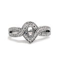 thumbnail image 3 of 1/5ct Pear Shape Diamond Engagement Ring Setting Mount 14K White Gold, 3 of 4
