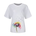 thumbnail image 4 of T-shirts d'Été Décontractés pour Femmes, Col Rond, Manches Courtes, T-Shirt Graphique Tendance, Basique, Confortable, Coupe Ample, Chemisiers pour Femmes, Chandail, 4 of 6