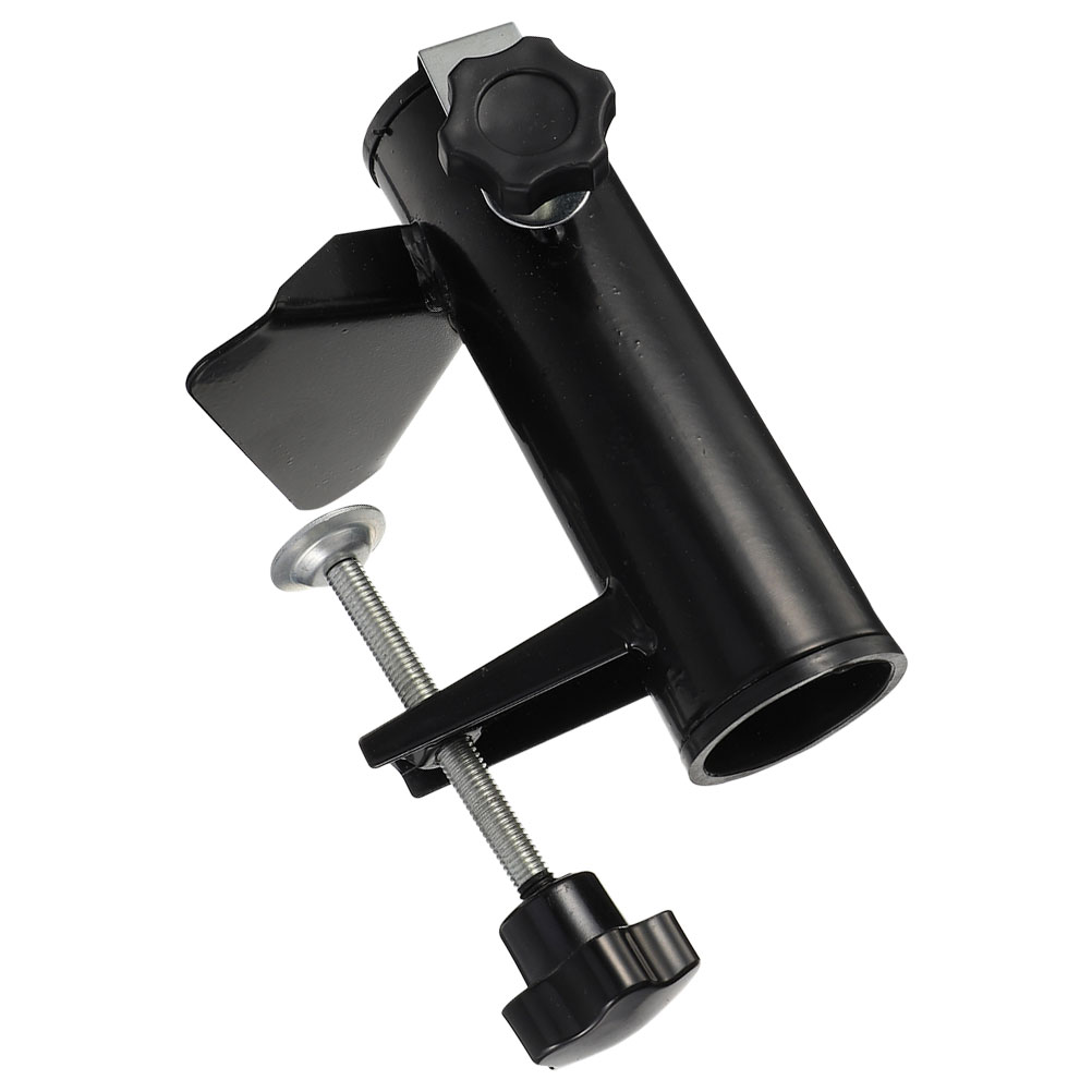 OULII Beach Umbrella Clamp Steel Black 1Pack for Picnic and Camping
