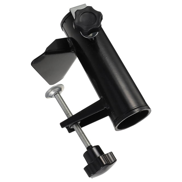 OULII Beach Umbrella Clamp Steel Black 1Pack for Picnic and Camping