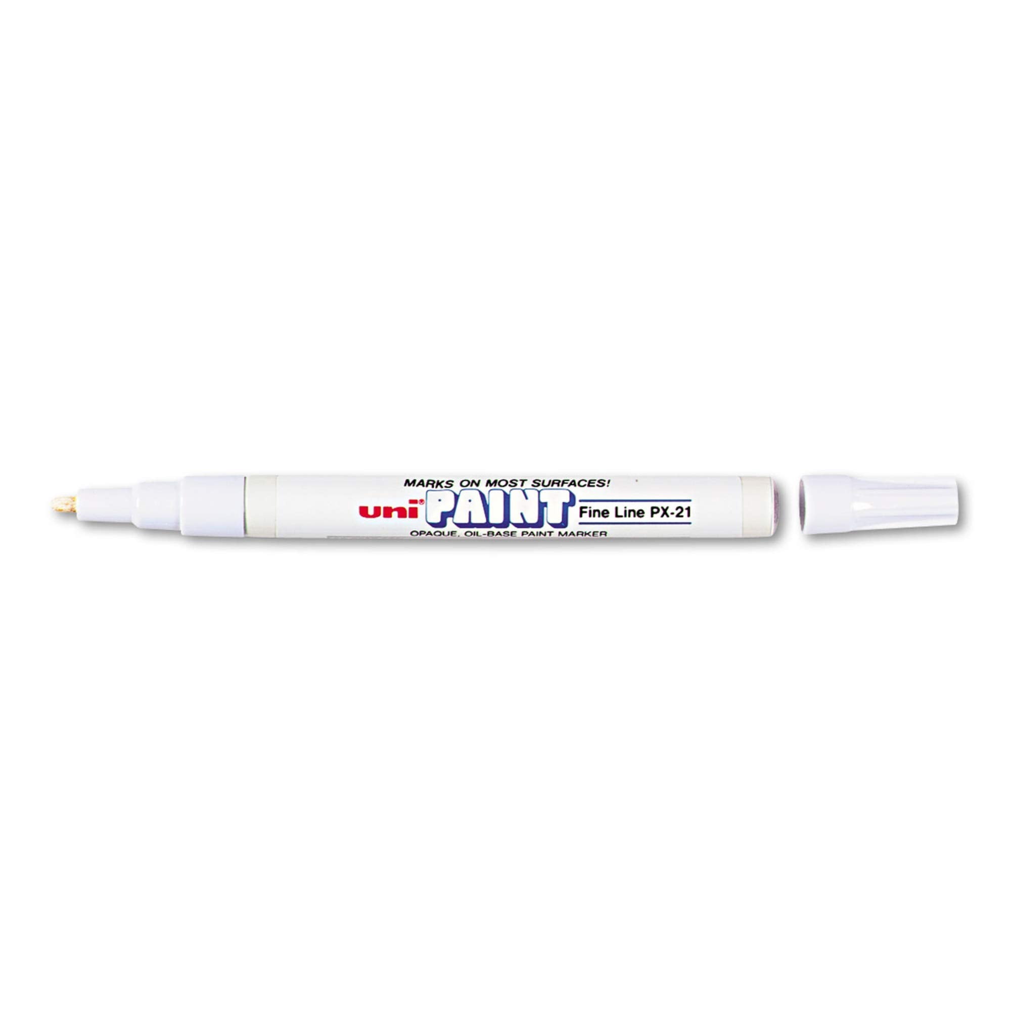 Uni-Paint PX-21 Oil-Based Paint Marker, Fine Point, White, 1-Count
