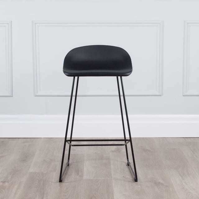 Escape Contract Grade Plastic & Metal Modern Sled Base Counter Stool (Set of 2)