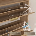 thumbnail image 3 of Vabches  Shoe Storage Cabinet with 3 Flip Drawers, Narrow Shoe Rack Cabinet for Entryway Hallway, Free Standing Shoe Storage Organizer, 3 of 10