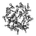 thumbnail image 1 of 50 Pcs Fishing Reel Swivel with Carp Rigs Line Hook - Black, 18mm, 1 of 7