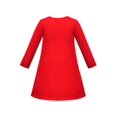 thumbnail image 2 of Girls Dress Red Green Tree Christmas Golden Star Snowman Gift Long Sleeve 4 Years, 2 of 5