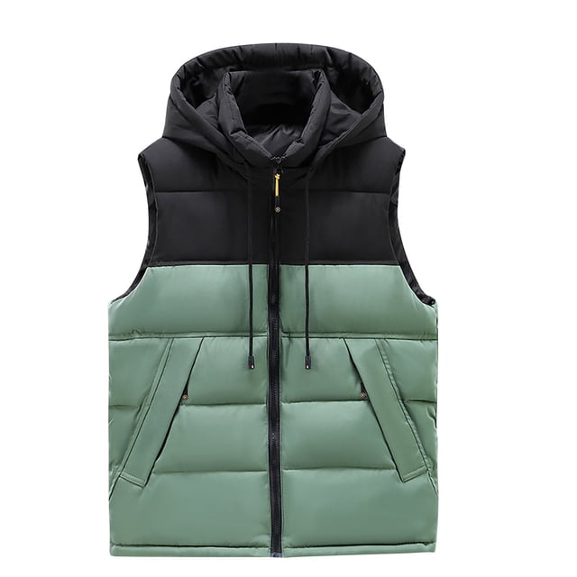 FAIWAD Gilet Matelassé Sans Manches pour Femmes Grande Taille avec Col Montant et Poches