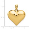 thumbnail image 3 of Collier Pendentif Cœur en Or Jaune 14k Amour Gonflé, 3 of 7
