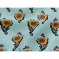 thumbnail image 4 of oneOone Viscose Jersey Fabric Leaves & Floral Block Print Sewing Fabric BTY 60 Inch Wide, 4 of 4