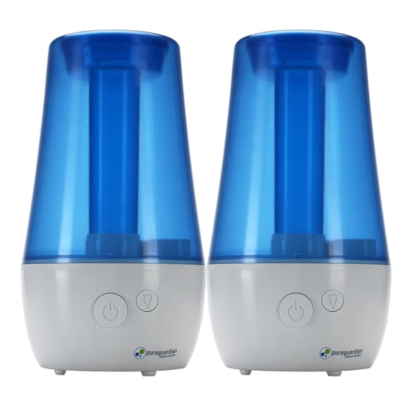 PureGuardian Humidificateur de Table à Ultrasons à Brume Fraîche de 3,79 L (1 gal US) pendant 70 Heures avec Plateau Aromatique, Lot de 2