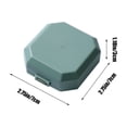 thumbnail image 3 of Portable Storage Box | Mini Travel Organizer | Six Space VC Classifier, Plastic, Easy-Open, Leakproof, Multicolor, 7.5x7x3cm, Lightweight Design, 3 of 6