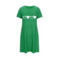 thumbnail image 5 of Chemise de Nuit pour Femmes Chemises de Nuit Imprimées pour Femmes Manches Courtes T-Shirts de Nuit Vêtements de Nuit Décontractés Robe de Pyjama Imprimée Douce et Confortable Robe de Nuit Classique Robes Vert m, 5 of 5