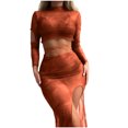 thumbnail image 2 of Qertyioot Ensemble de Maillot de Bain pour Femmes en Liquidation Bikini Fendu Jupe à Manches Longues, 2 of 6