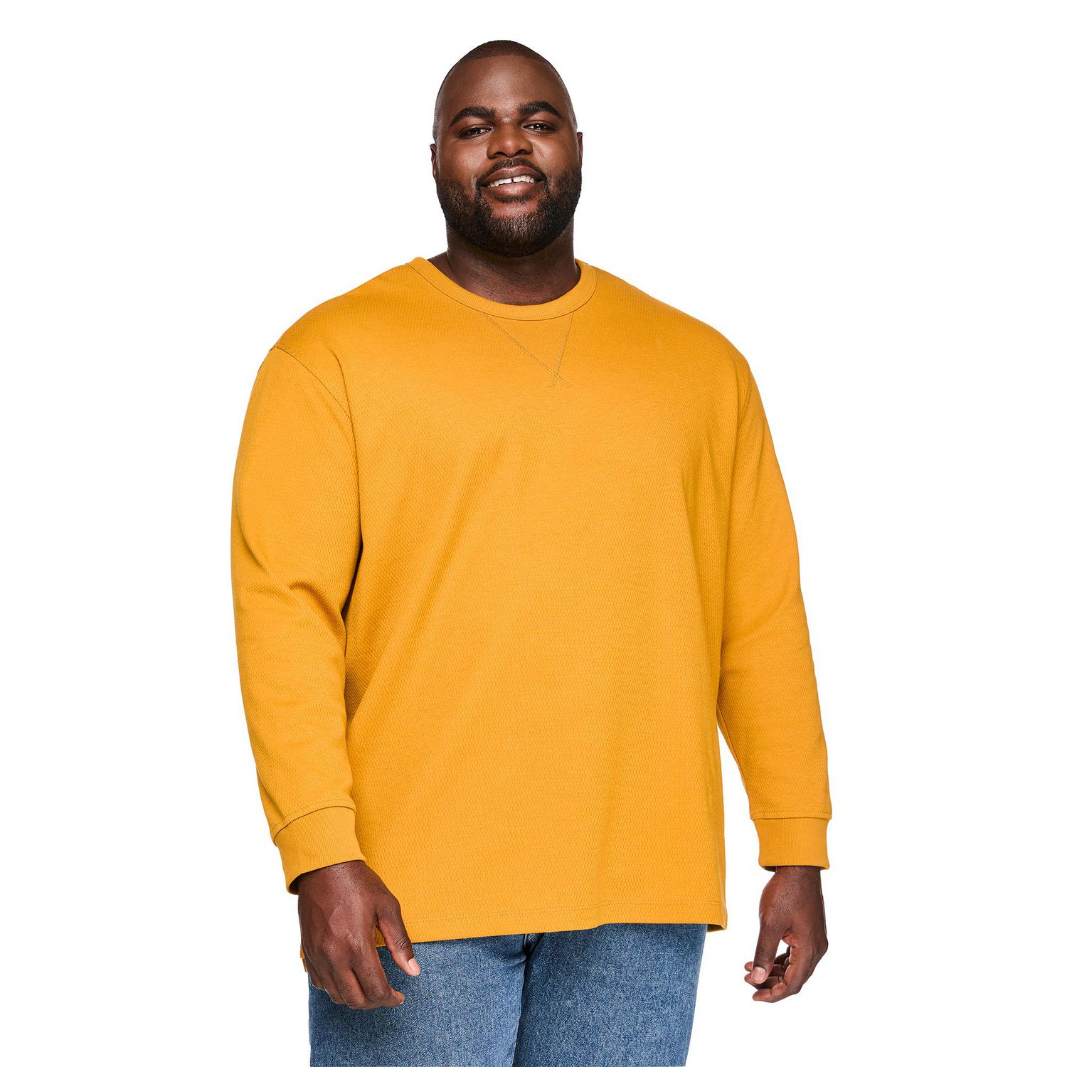 T-shirt texturé à manches longues George Plus pour hommes