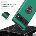 thumbnail image 5 of KOMI Pixel 7 Case, Google Pixel 7 Case with HD Screen Protector, Shockproof Google Pixel 7 Phone Case with 360° Magnetic Ring Holder Kickstand Phone Case for Google Pixel 7 Green, 5 of 5