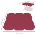 thumbnail image 3 of Outsunny Remplacement de Baldaquin pour Balançoire Extérieure 2/3 Places, Rouge Vin, 3 of 10