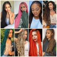 thumbnail image 4 of 20 Pouces Pré-Étiré Cheveux Tressés Violets Styles de Fixation d'Eau Chaude Longueur Moyenne pour Tresses en Boîte (Violet), 4 of 9