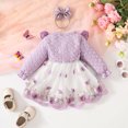 thumbnail image 4 of Robes pour Bébé Fille à Volants Manches Longues Robe en Tulle pour Bébé Robes d'Été pour Filles Mode Robes Décontractées Tenues pour Bébé Fille 9-12 Mois, 4 of 6
