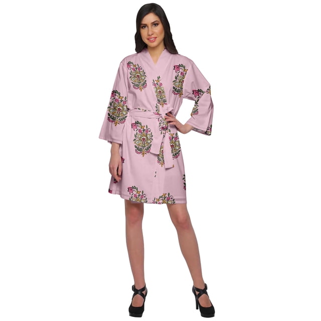 Moomaya Printed Crossover Robes Bridesmaid Getting Ready Bathrobes For Women