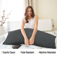thumbnail image 3 of Unique Bargains Silky-Soft Pillowcase Microfiber Body Pillow Case Cover with Envelope Closure, 3 of 8