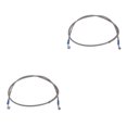 thumbnail image 1 of VONKY Motorcycle Brake Oil Hose Line Pipe Fitting Stainless Braided Steel Silver 140cm 2Set, 1 of 6