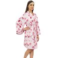 thumbnail image 2 of Bimba Kimono à Imprimé Floral pour Femmes en Popeline de Coton, Tenue de Nuit de Mariée, Couvre-Maillot - 10, 2 of 5