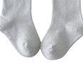 thumbnail image 4 of Little Girls Stockings  Plain Color/Patchwork Side Bow-Knot Midi Tube Socks  Breathable Elastic Knee-Length Socks, 4 of 5