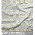 thumbnail image 1 of Soimoi Velvet Fabric Ogee Damask Fabric Prints By Yard 58 Inch Wide, 1 of 5