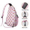 thumbnail image 2 of Summer Fruit Watermelon Pattern Sling Backpack, Lightweight Crossbody Bag with Cute Tropical Design, Durable and Multi-Functional for Outdoor and Travel Activities, 2 of 6