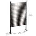 thumbnail image 3 of Outsunny Picket Metal Garden Fence 5 ft Outdoor Fencing with Feet, Brown, 3 of 9