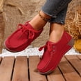 thumbnail image 3 of Mocassins à Plateforme Compensée Style Penny Espadrilles Mode pour Femmes 2025 Automne en Suède Largeur Grand Chaussures de Marche Décontractées, 3 of 7