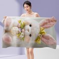 thumbnail image 4 of Easter Beach Towel Holiday Party Layout Outdoor Beach Towel Microfiber Bunny, 4 of 6
