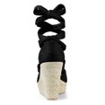 thumbnail image 4 of BLISSFUL STEP Sandales Compensées à Plateforme Espadrilles à Lacets Unies pour Femmes, 4 of 7