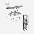 thumbnail image 2 of Black Clothes Drying Rack, Foldable 2 - Level, Free - Standing Large Drying Rack with Height - Adjustable Wings, 33 Drying Rails, and Sock Clips, 2 of 6