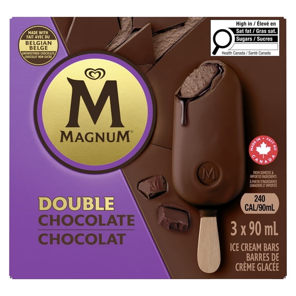Magnum Barres de Crème Glacée Double Chocolat 3 x 90 mL
