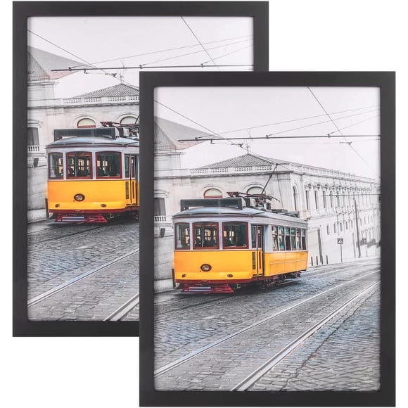 AmPm 2pack Diamond Painting Frames 16x20 White Picture Frame Cadre Photo Frames with Solid Wood Plexiglass for Wall