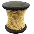thumbnail image 1 of Natural Geo Tabouret d'Appoint en Moray - Similicuir Noir, 1 of 1