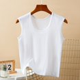 thumbnail image 1 of asjyhkr Débardeurs d'Été pour Femmes Grande Taille Coton Col Rond Sans Manches T-Shirts Basiques Doux et Confortables, 1 of 3