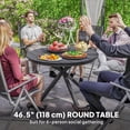 thumbnail image 4 of Outsunny Table à Manger d'Extérieur de 46,5 Pouces, Table à Manger de Patio, Noir, 4 of 10