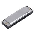 thumbnail image 4 of G Key Harmonica, Playing Harmonica ABS+metal 10 Hole Harmonica  For Professional For Beginner Red,Gold,Silver, 4 of 8
