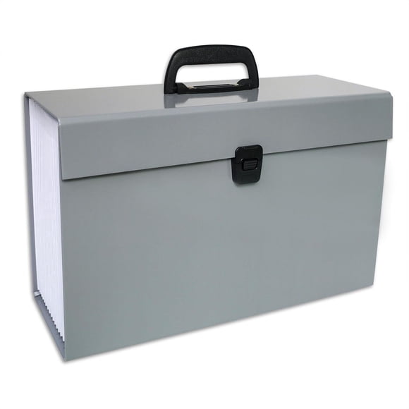 19 POCKET FILE CASE GREY