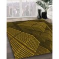 thumbnail image 3 of Ahgly Company Tapis d'Intérieur Lavable en Machine Carré Transitionnel Noir Brun, 8 Pieds Carré, 3 of 7