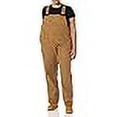 thumbnail image 3 of Dickies Womens Relaxed Fit Straight Leg Bib Overalls, L, Rinsed Brown Duck, 3 of 4