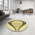 thumbnail image 4 of Ahgly Company Tapis d'Intérieur Lavable en Machine Carré Transitionnel Jaune Soleil, 7 Pieds Carré, 4 of 7
