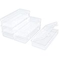 thumbnail image 1 of Rectangular Clear Plastic Storage Containers Box with Hinged Lid for Beads and Other Small Craft Items, 1 of 6