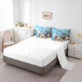 thumbnail image 3 of YST Summer Beach Theme 7-Piece Comforter Set, Ocean Animal Bedding, Full Size, 3 of 4