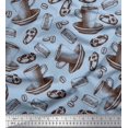 thumbnail image 2 of Soimoi Rayon Tissu Burger, Biscuits & Tasses Tissu Imprimé par la Cour 42 Pouces de Large, 2 of 3