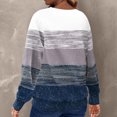 thumbnail image 3 of Besolor Hauts de Printemps et d'Automne pour Femmes, Tendance, Imprimé, Col Rond, Manches Longues, Chemise Décontractée Ample, Chandail Blouse pour Dames, 3 of 6