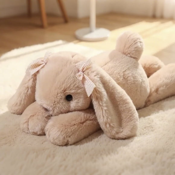 Aodebiao Floppy Eared Rabbit Stuffed Animal Plush Toy, Realistic Soft Cuddly Bunny Doll for Home Decor, Bedroom Living Room, Gifts for All Ages, Travel Companion, Adorable Collectible Stuffed Animal